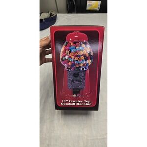 old fashioned gumball machine and bank 11" counter top jellybean peanuts red